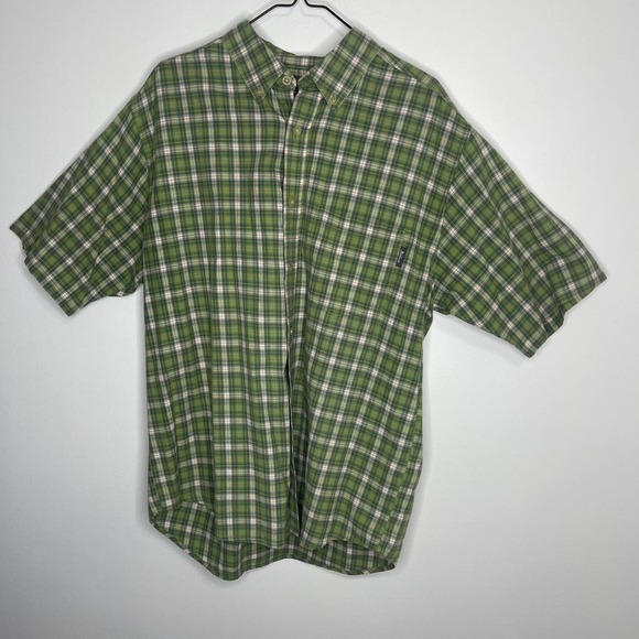 Woolrich men's size large shirt button down short sleeve casual untucked tucked - Picture 9 of 14